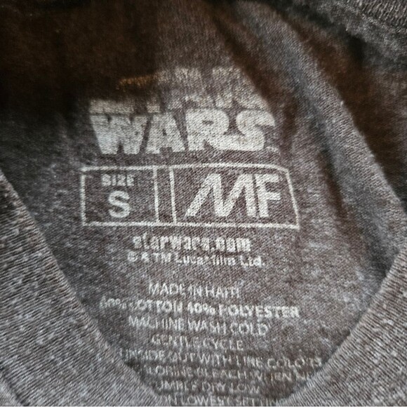 Star Wars The Last Jedi T-Shirt Size S | Gray Short‑Sleeve Fan Tee - Picture 4 of 5